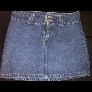 Dark blue jean miniskirt